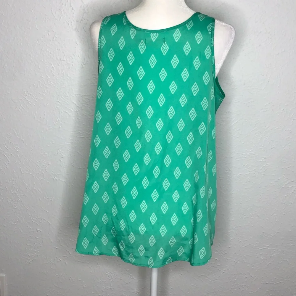 Mint Green Patterned Tank Top - Picture 9 of 15